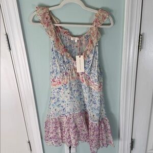 LoveShackFancy Silk Seneca Floral Dress Size 8